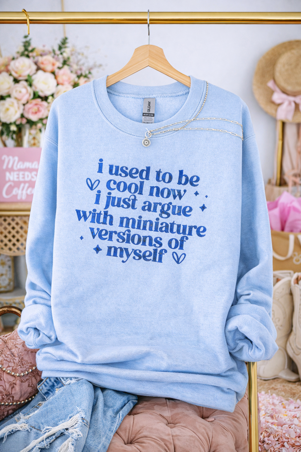 Embroidered I Used To Be A Cool Mom Sweatshirt, Embroidered Gift for Her