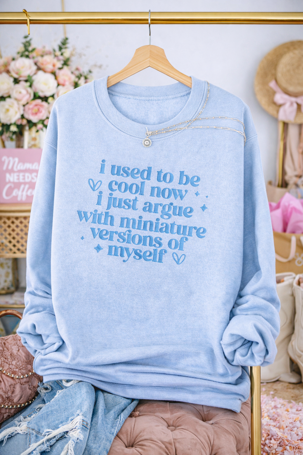 Embroidered I Used To Be A Cool Mom Sweatshirt, Embroidered Gift for Her