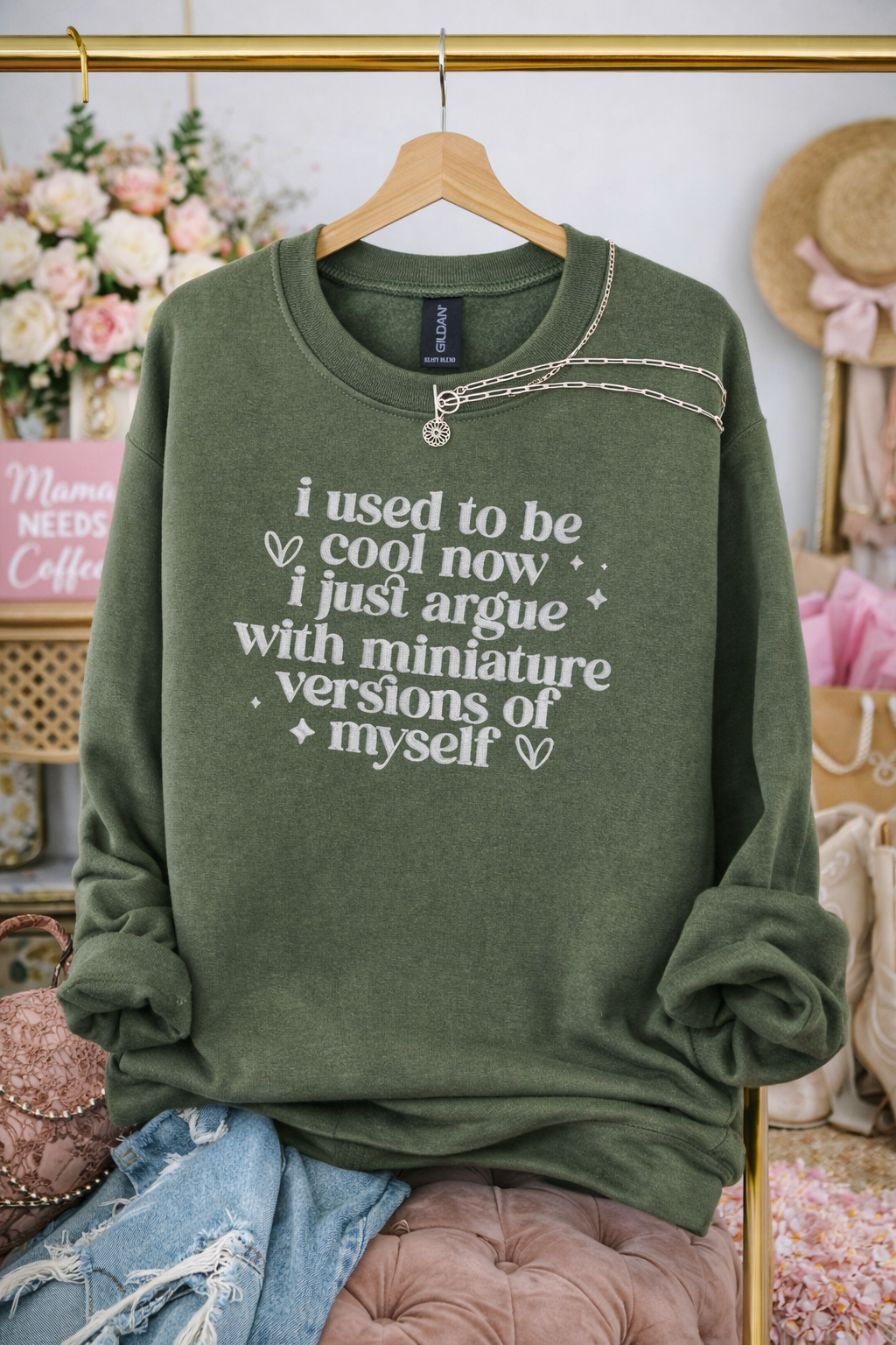 Embroidered I Used To Be A Cool Mom Sweatshirt, Embroidered Gift for Her