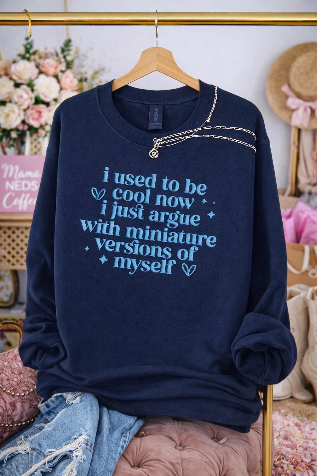 Embroidered I Used To Be A Cool Mom Sweatshirt, Embroidered Gift for Her