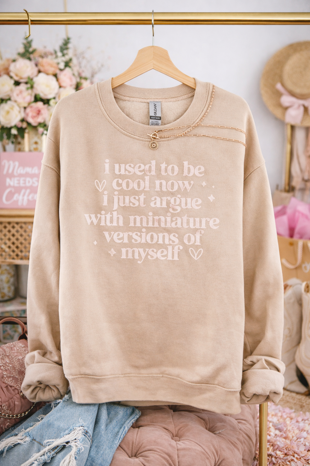 Embroidered I Used To Be A Cool Mom Sweatshirt, Embroidered Gift for Her