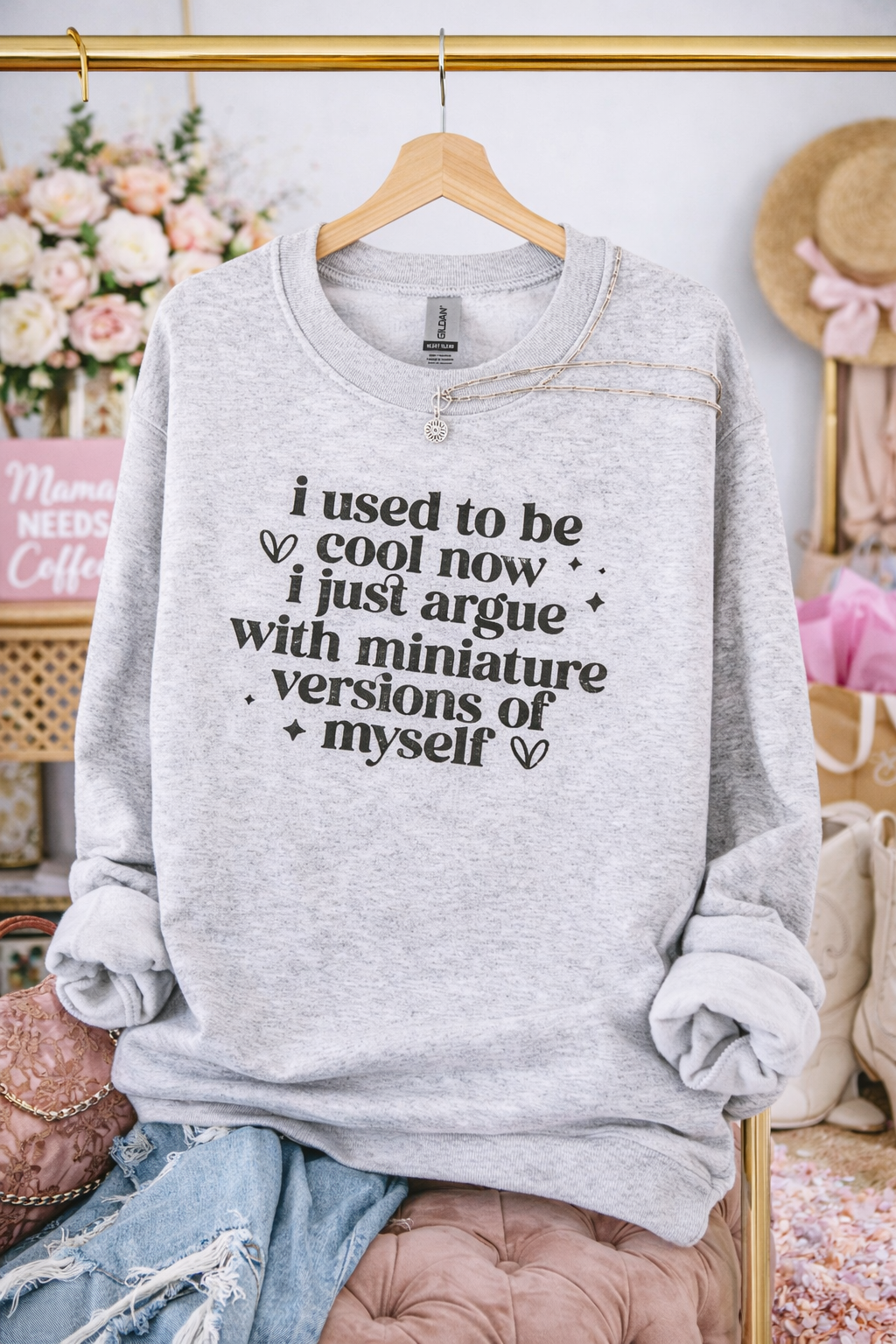 Embroidered I Used To Be A Cool Mom Sweatshirt, Embroidered Gift for Her