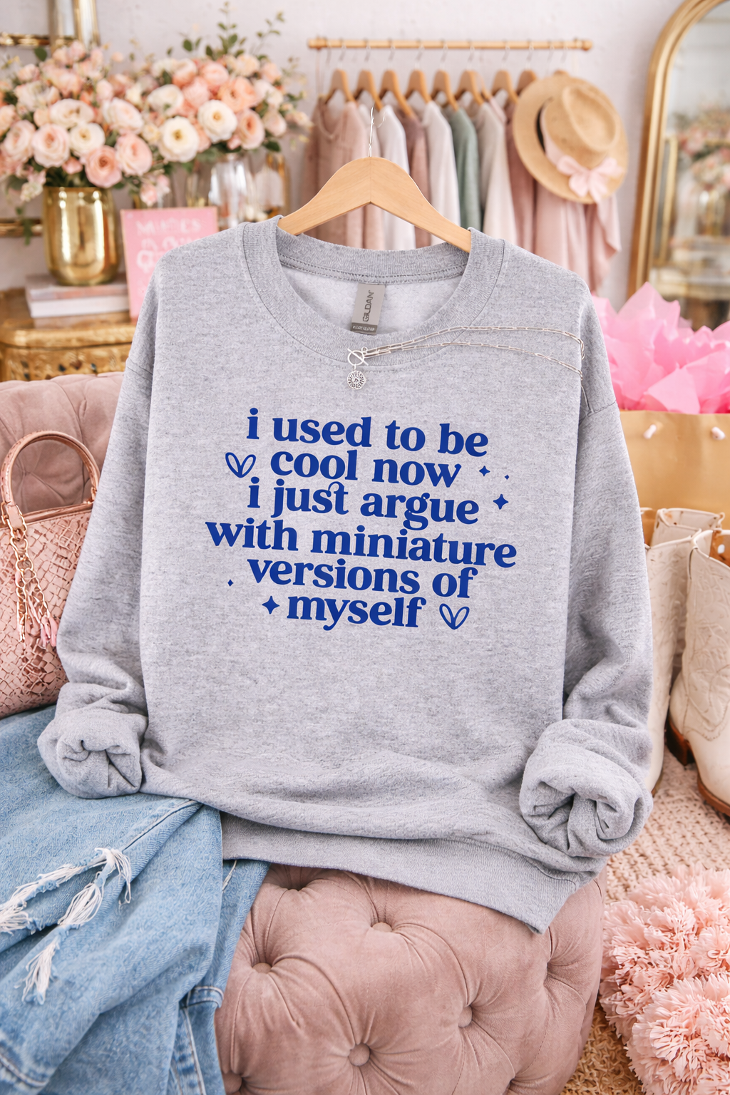 Embroidered I Used To Be A Cool Mom Sweatshirt, Embroidered Gift for Her