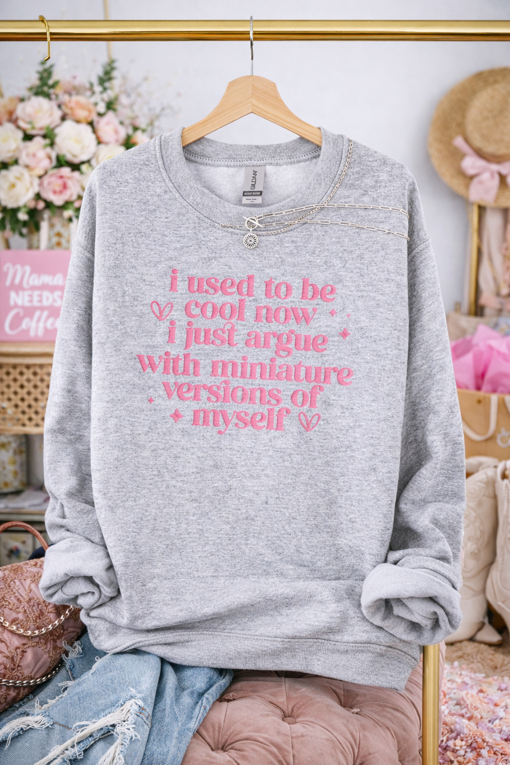 Embroidered I Used To Be A Cool Mom Sweatshirt, Embroidered Gift for Her