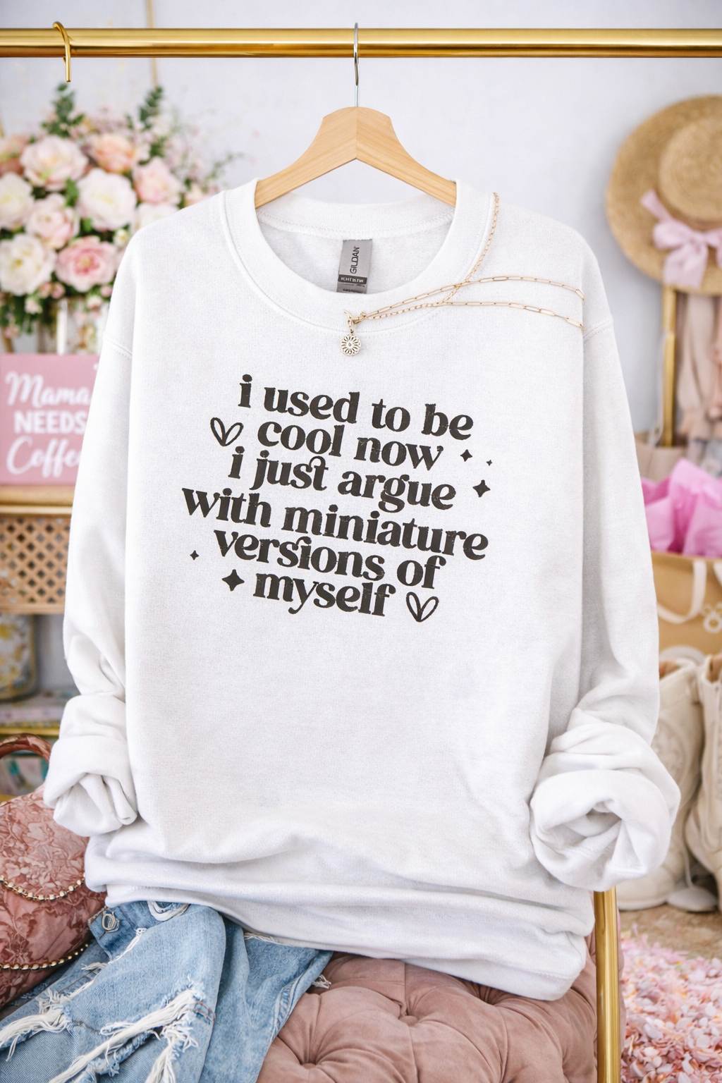 Embroidered I Used To Be A Cool Mom Sweatshirt, Embroidered Gift for Her